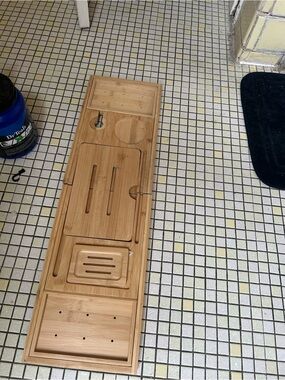 Bamboo Bathtub Caddy Tray - Natural